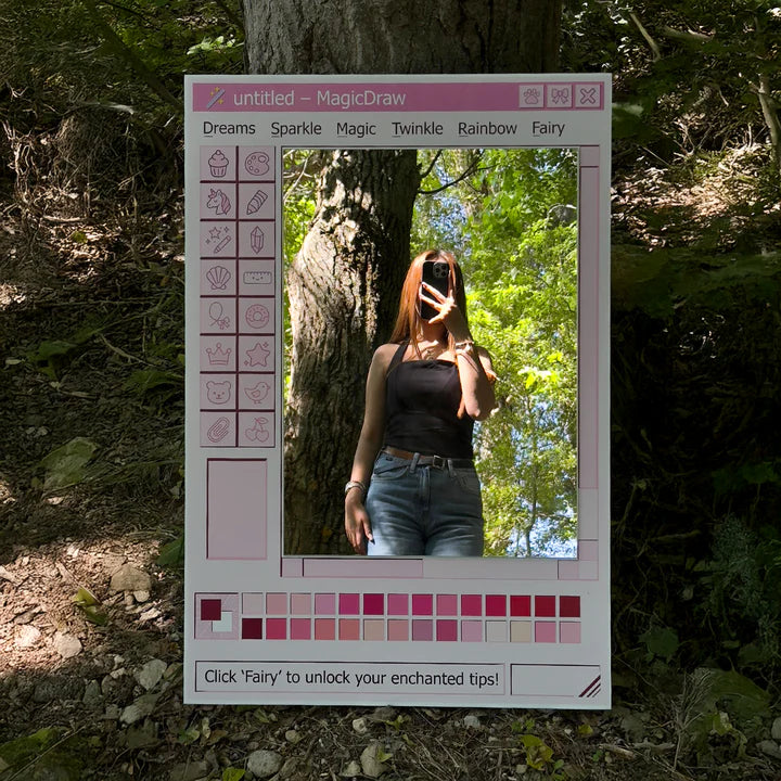 Retro MS Paint Mirror – Vintage Computer Window Design
