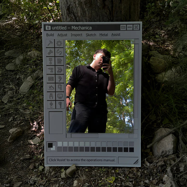 Retro MS Paint Mirror – Vintage Computer Window Design